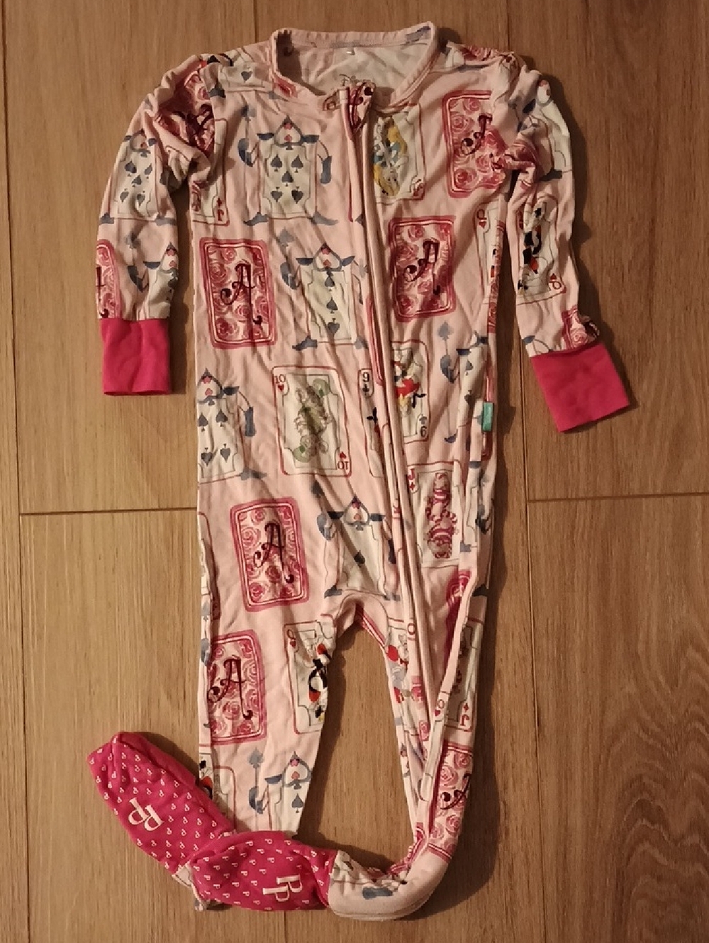 Posh Peanut Footed One-Piece Alice In Wonderland